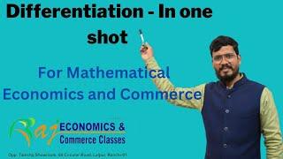 Differentiation - One shot | Derivatives in Economics | Mathematical Economics | Commerce maths