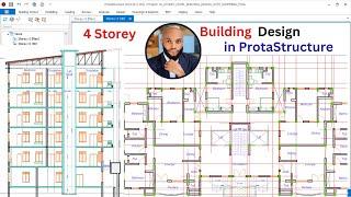 Design of 4 Storey RCC Building having a Basement Floor with Different Ground Level - PART 1