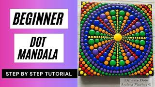 How to dot a sea urchin dot mandala design. How to dot a perfect circle.