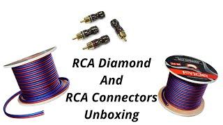 RCA Diamond Cable And RCA Connectors Unboxing / Pride Car Audio