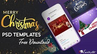 Merry Christmas PSD Templates Free Download || SureshArts