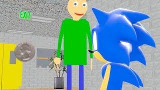 Sonic The Hedgehog in SFM Baldi's Basics In Learning