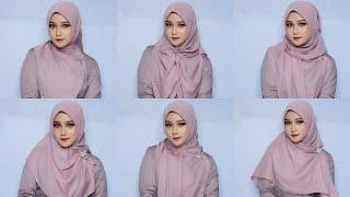 #8 Style Tutorial Hijab Segi Empat Simple Pesta Kondangan Menutup Dada || Hijab Kekinian