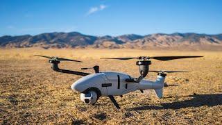 Tricopter Drone Transforms into Fixed Wing VTOL