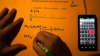 Percent Yield and Limiting Stoichiometry (% yield Ex. 1)