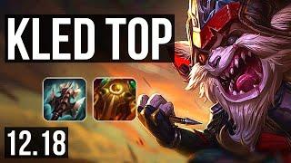 KLED vs PANTHEON (TOP) | 4.1M mastery, 5/0/5, 2200+ games | EUW Master | 12.18