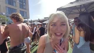 NEW TO VR WATCH THIS A cute Dj with freckles at a pool party tells us how it is  in VR 180 3D