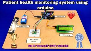 how to make a simple patient health monitoring system using Arduino || DIY pulse oximeter at home