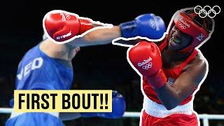 Claressa Shields' first Olympic bout!