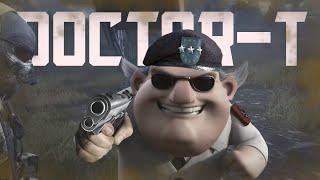 Doctor T betrays Us and throws sand in the eye so we never get his plans (Dr T From Boom Beach meme