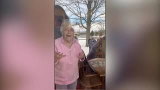 Grandkids Surprise Grandparents With Holiday Sleepover