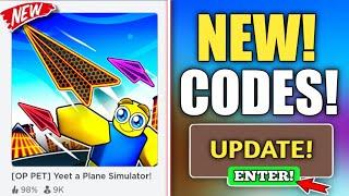 *NEW* ALL WORKING CODES FOR YEET A PLANE SIMULATOR - 2023 | YEET A PLANE SIMULATOR CODES!!