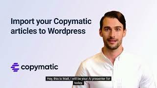 Copymatic AI-powered Content Writer Wordpress Plugin