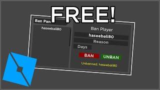 **FREE** BAN SYSTEM AND GUI | ROBLOX STUDIO