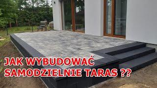 How to make a terrace of paving stones and concrete steps?