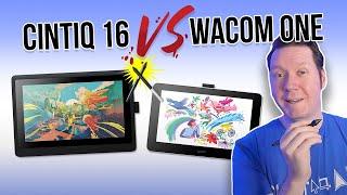 WACOM ONE vs CINTIQ 16 - Drawing Tablet Review