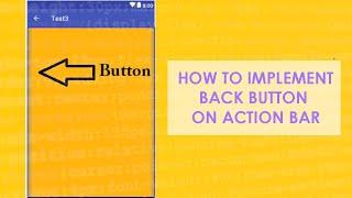 How to implement Back Button in Android Studio - Tutorial