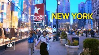 Manhattan Evening Walk  Relaxing New York Walking Tour 4k