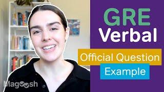 Official GRE Verbal Question Explained!