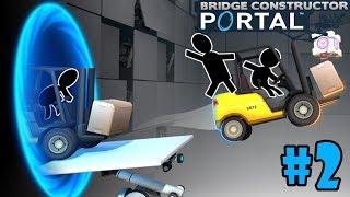 Bridge Constructor Portal - Walkthrough - Part 2 - Slopes (PC HD) [1080p60FPS]