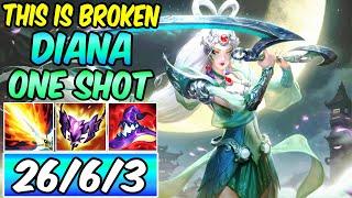 TRUE ONE-SHOT DIANA MID - THIS IS BROKEN | Best Build & Runes | League of Legends