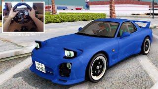 Initial D 4th Stage Mazda RX-7 FD3s A-SPEC GTA San Andreas  LOGITECH G29 ENB GRAPHIC REVIEW