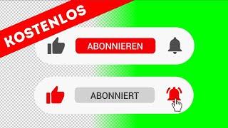 Abonnieren button animation GreenScreen, transparenter Download Kostenlos