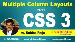 CSS3 Multiple Column Layouts Part-1 | CSS3 Tutorial | Mr. Subba Raju