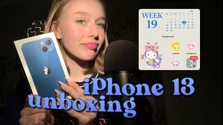 ASMR iPhone 13 unboxing | phone tapping, iPhone box - what’s on my iPhone 13? 