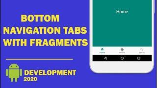 Android tutorial (2020) - 60 - How Create BottomNavigation Bar / View / Tabs with Fragments