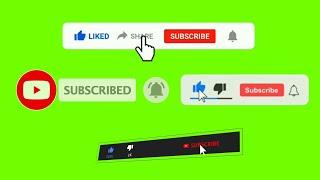 Top 05 YouTube Subscribe Button Like and Share Green Screen Video Description Link Special Think