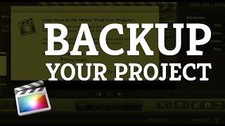 Final Cut Pro X Tutorial: Backup a Project on an External Drive
