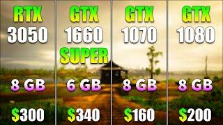 RTX 3050 vs GTX 1660 SUPER vs GTX 1070 vs GTX 1080 | PC Gaming Tested