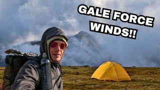 "UNFORECAST GALE FORCE WINDS" Solo Wildcamp Lake District.