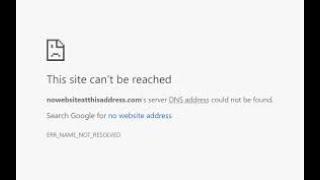 How to Fix This site can't be reached Error