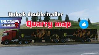 Unlocking Double Trailers on Quarry Map | Trucker of Europe 3 Tutorial