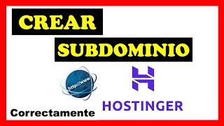  Como Crear un SUBDOMINIO en HOSTINGER 2024️