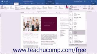 Word 2016 Tutorial Customizing Theme Fonts Microsoft Training