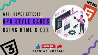 Design Interactive RPG-Style Cards with Hover Effects Using HTML & CSS | Complete Tutorial