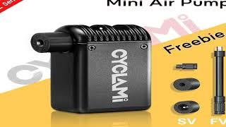 CYCLAMI Mini Plus Portable Pump for Bicycle Cordless Air Inflator Presta Schrade