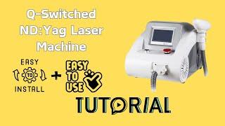 Q-Switched ND:Yag Laser Machine for Freckle, Eyebrow, Tattoo Removal: How to Install & Use | HR-J200