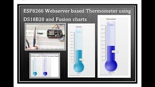 ESP8266 Webserver based Thermometer using DS18B20 and Fusion charts