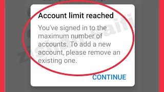 Messenger Fix Account limit reached You're signed in to the maximum number of account. problem