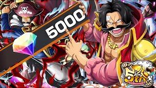 5000 GEMS FOR NEW BLACK ELEMENT ROGER ONE PIECE BOUNTY RUSH OPBR SUMMONS