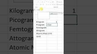 Convert Kilogram into Picogram Microsoft Excel #msexcel #picogram #excel #shorts