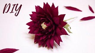 Георгины из гофрированной бумаги / DIY Craps Paper Dahlias