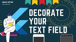 Decoration of TextField, flutter video tutorial in English, part 24