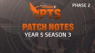 The Division 2  - PTS Patch Notes - Phase 2