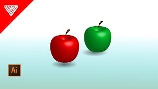 How To Create Apple With 3d Effect Use Adobe Illustrator