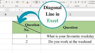 How to Draw a Diagonal Line in Excel